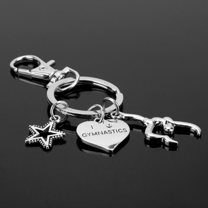 Pink Gymnastics Key Ring main image 1
