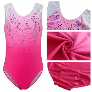 Ombré Pink and Silver Tank Leotard