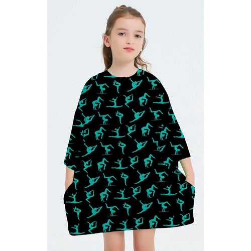 Gymnastics Dance Acro Pyjamas Black and Teal