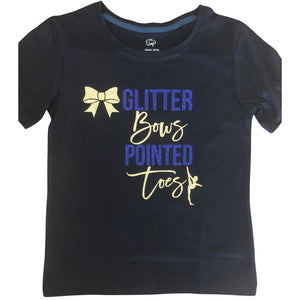 'Glitter Bows Pointed Toes' Kids T-Shirt