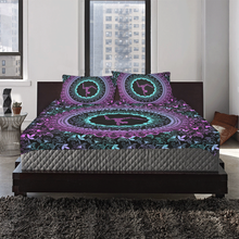 Gymnastics Bed Cover Set mandala quilt cover purple mint black