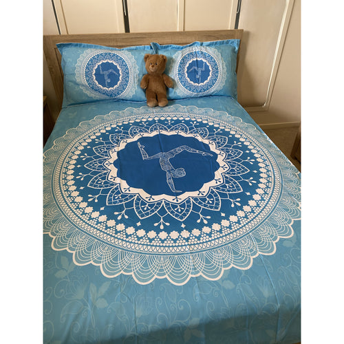 Blue Mandala Gymnastics gymnast Bed quilt Cover Set