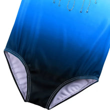 Ombré Blue Long Sleeved Gymnastics Leotard