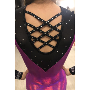 back of competition leotard with crystals
