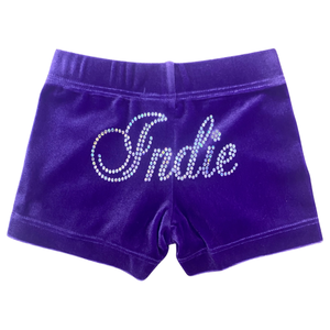 Purple Velvet Shorts