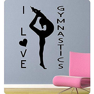 i love gymnastics wall sticker